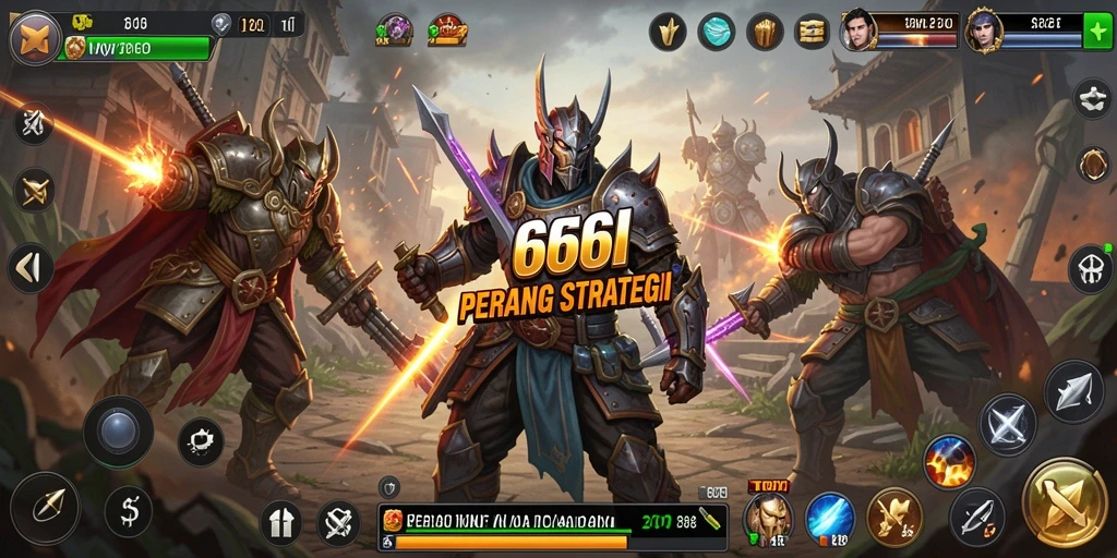 Tangkapan layar menunjukkan pertempuran epik dalam 666I.