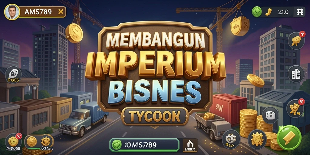 Screenshot gameplay AMS789 menunjukkan pengalaman membangun bisnis yang seru.