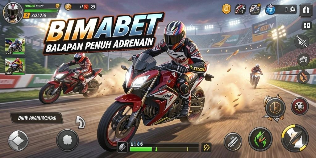 Tangkapan layar <strong>BIMABET</strong> menampilkan momen seru balapan motor.