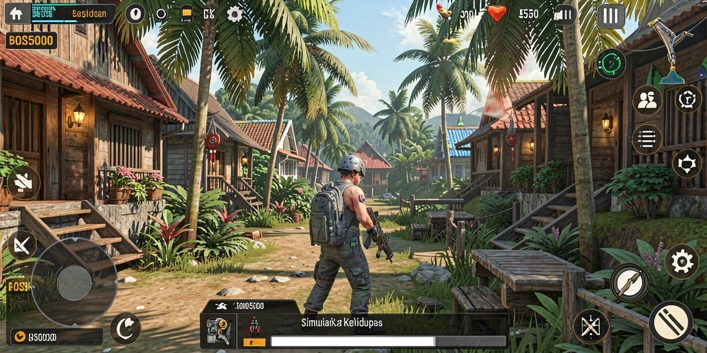 Tampilan gameplay menarik dari BOS5000 dengan aktivitas simulasi yang mengasyikkan.
