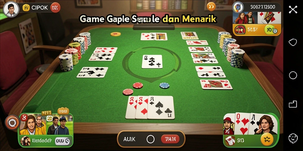 Gameplay seru dari CIPOK dengan teman-teman di Gaple.