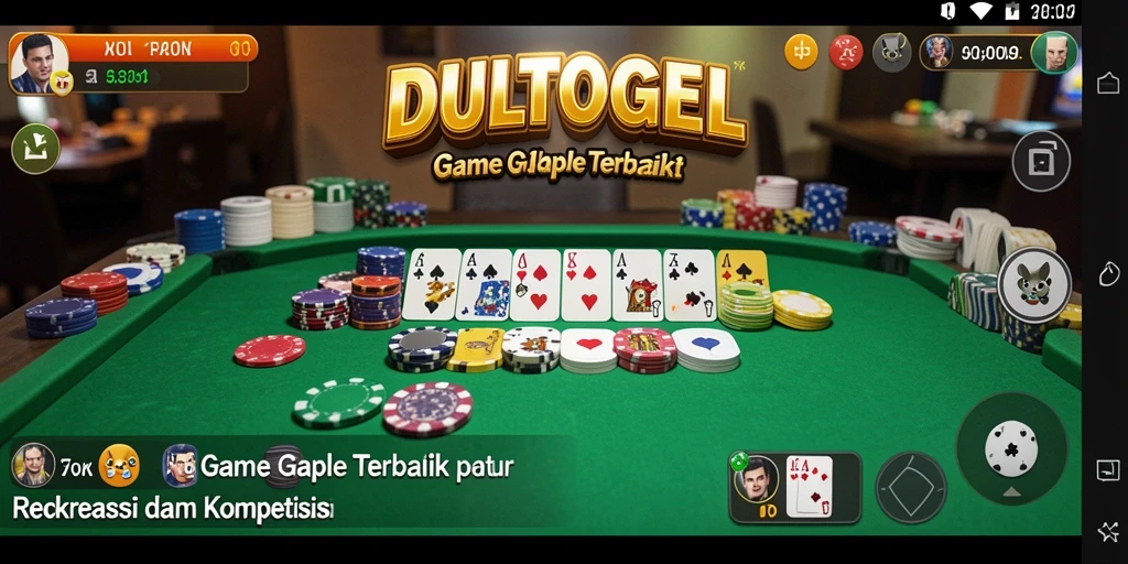 Tampilan gameplay seru DULTOGEL dengan fitur Gaple lengkap.