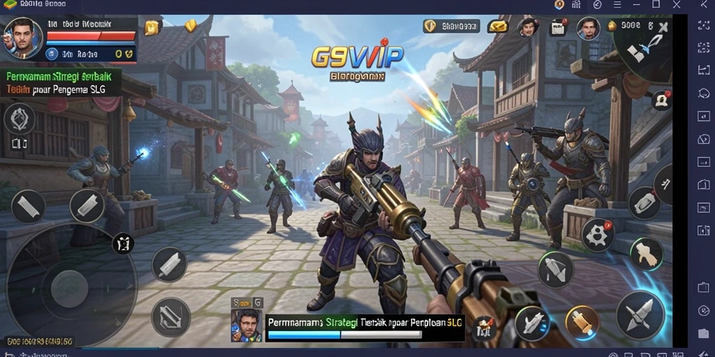 Screenshot G9VIP menunjukkan aksi pertempuran yang seru dan strategi mendalam.