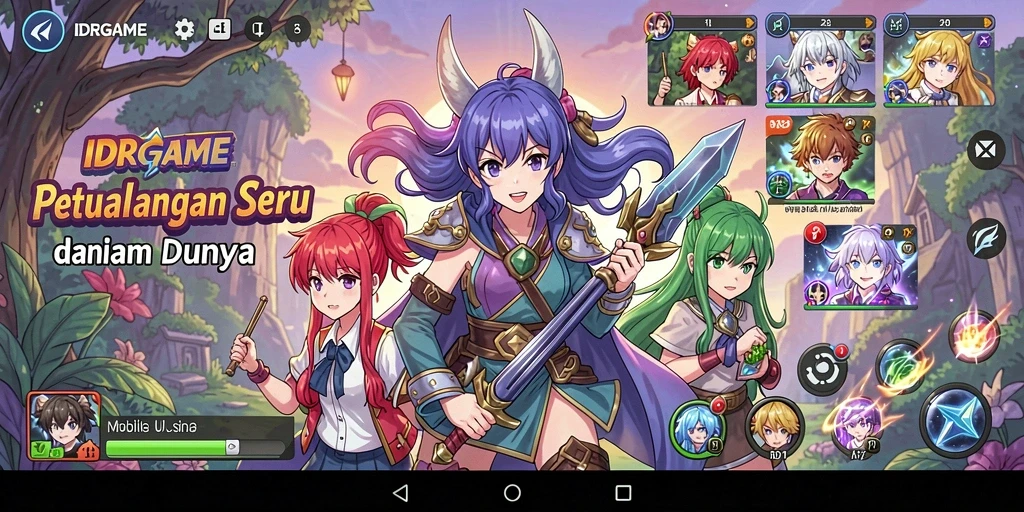 Screenshot menunjukkan aksi seru dalam gameplay Anime.