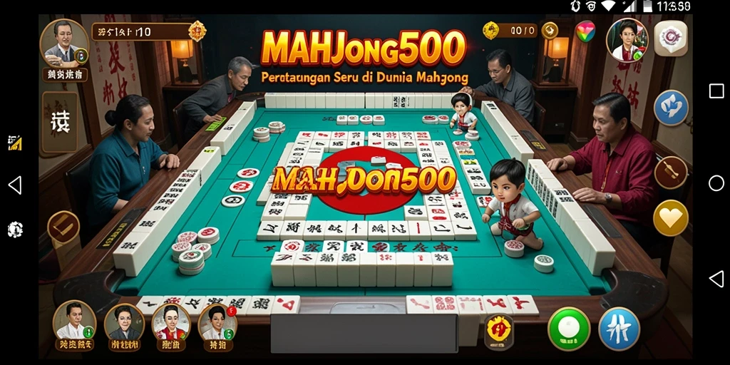 Tampilan gameplay MAHJONG500 yang seru dan penuh aksi.