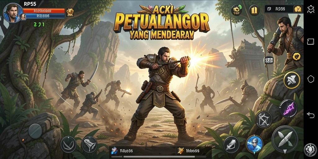 Tampilan gameplay mendebarkan dari RP55 yang penuh aksi.
