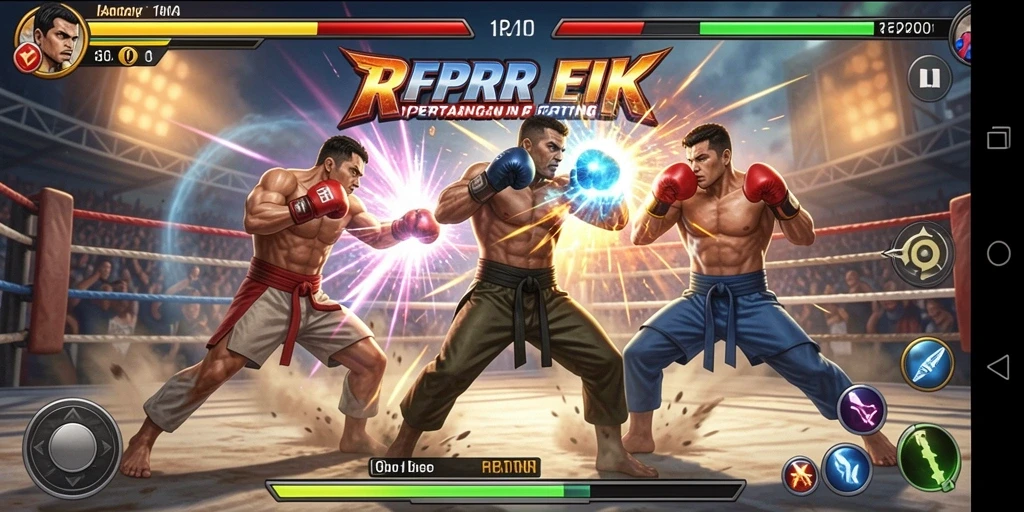 Screenshot gameplay RPRR menampilkan karakter yang sedang bertarung dengan intens.