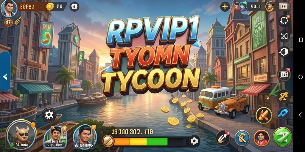 Screenshot gameplay RPVIP1 yang menunjukkan suasana bisnis Tycoon.