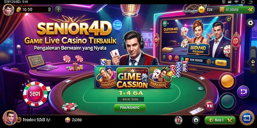 Tampilan menarik dari gameplay Live Casino di SENIOR4D.