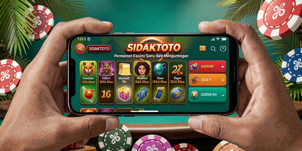 Screenshot gameplay SIDAKTOTO menampilkan kemerahan dan kegembiraan permainan Kasino.