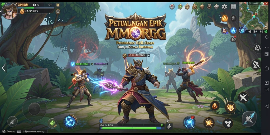 Screenshot permainan <strong>SVIPSIDN</strong> menampilkan aksi pertarungan seru di dunia MMORPG.